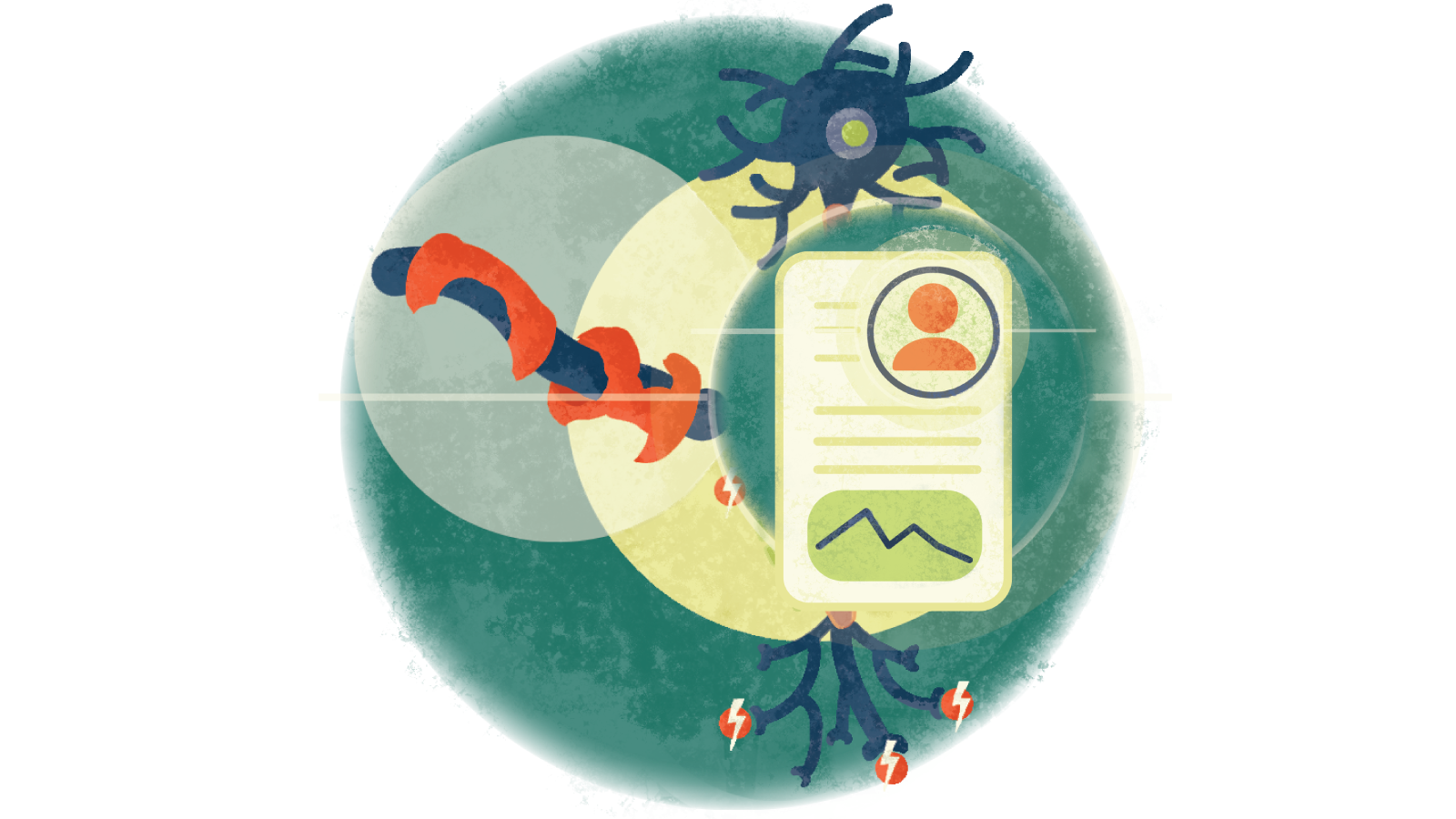 Illustration of a written case study over multiple sclerosis
