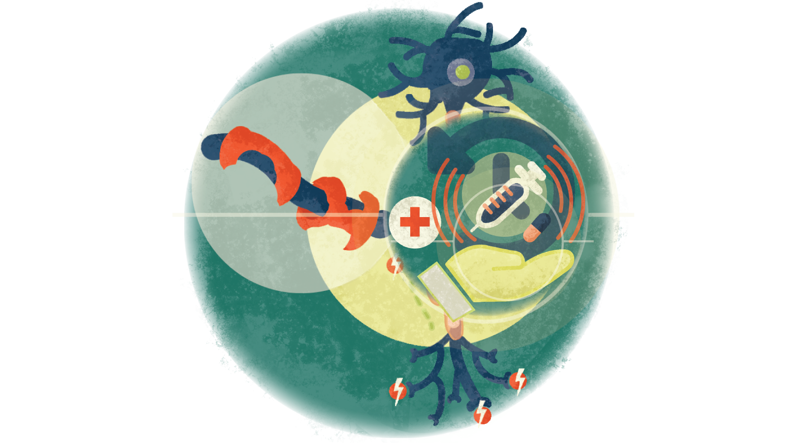 Illustration of different early treatment options over multiple sclerosis
